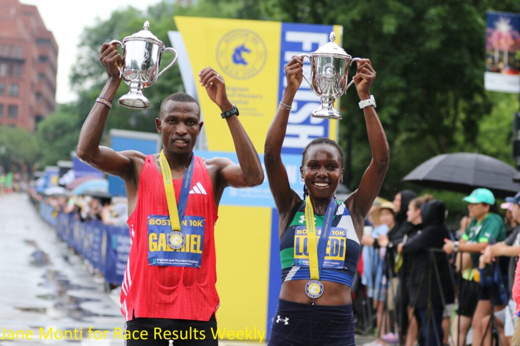 Geay Lokedi Boston 10K Trophy 22 Jun 2025 Jane Monti With Credit