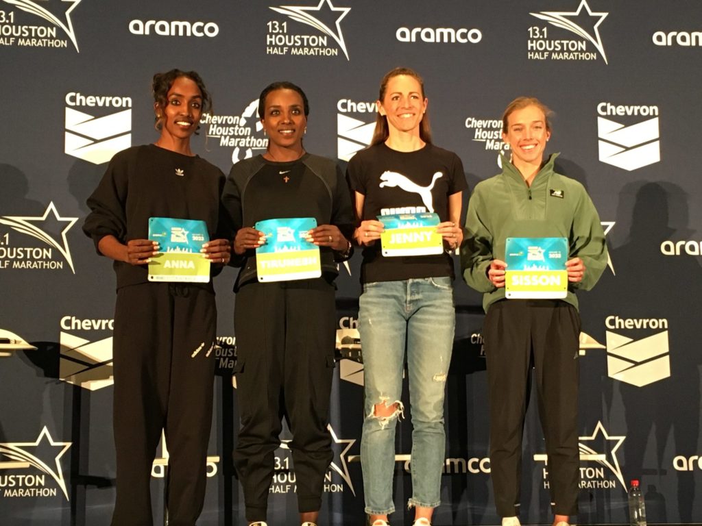 Half Women Houston 31 Jan 2023 Dibaba Anna Dibaba Tirunesh Simpson Jenny Sisson Emily David Monti