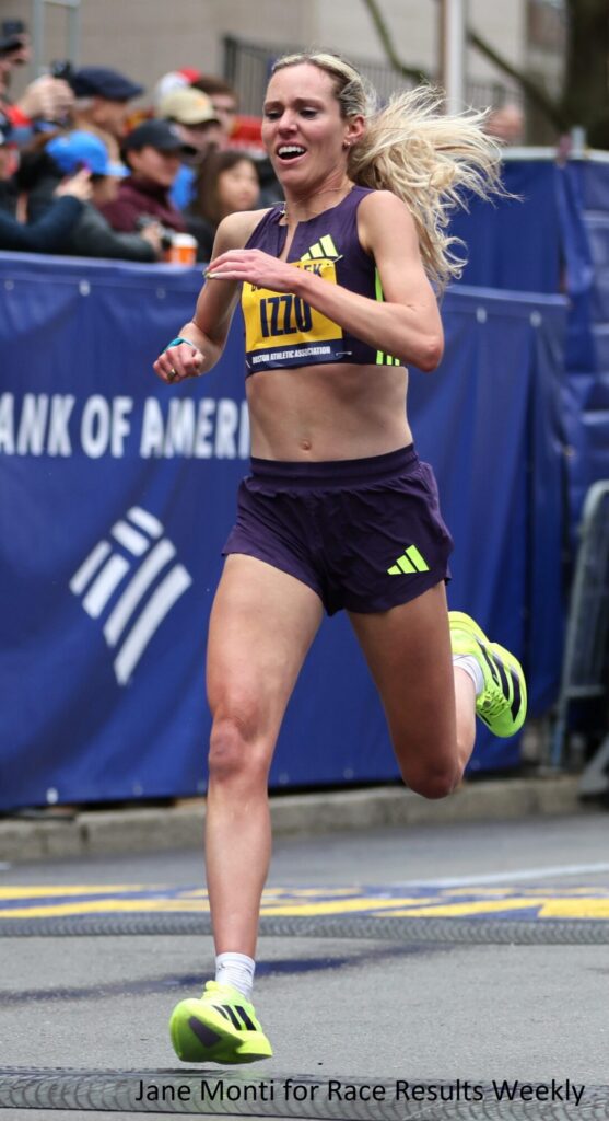 Izzo Finishing Boston 5K 18 Apr 2026 Jane Monti With Credit