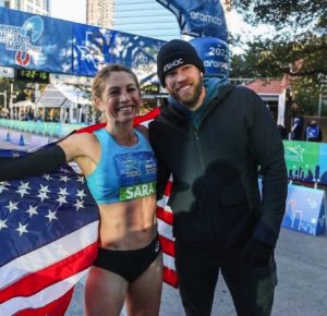 Sara Hall at Aramco Half Marathon 