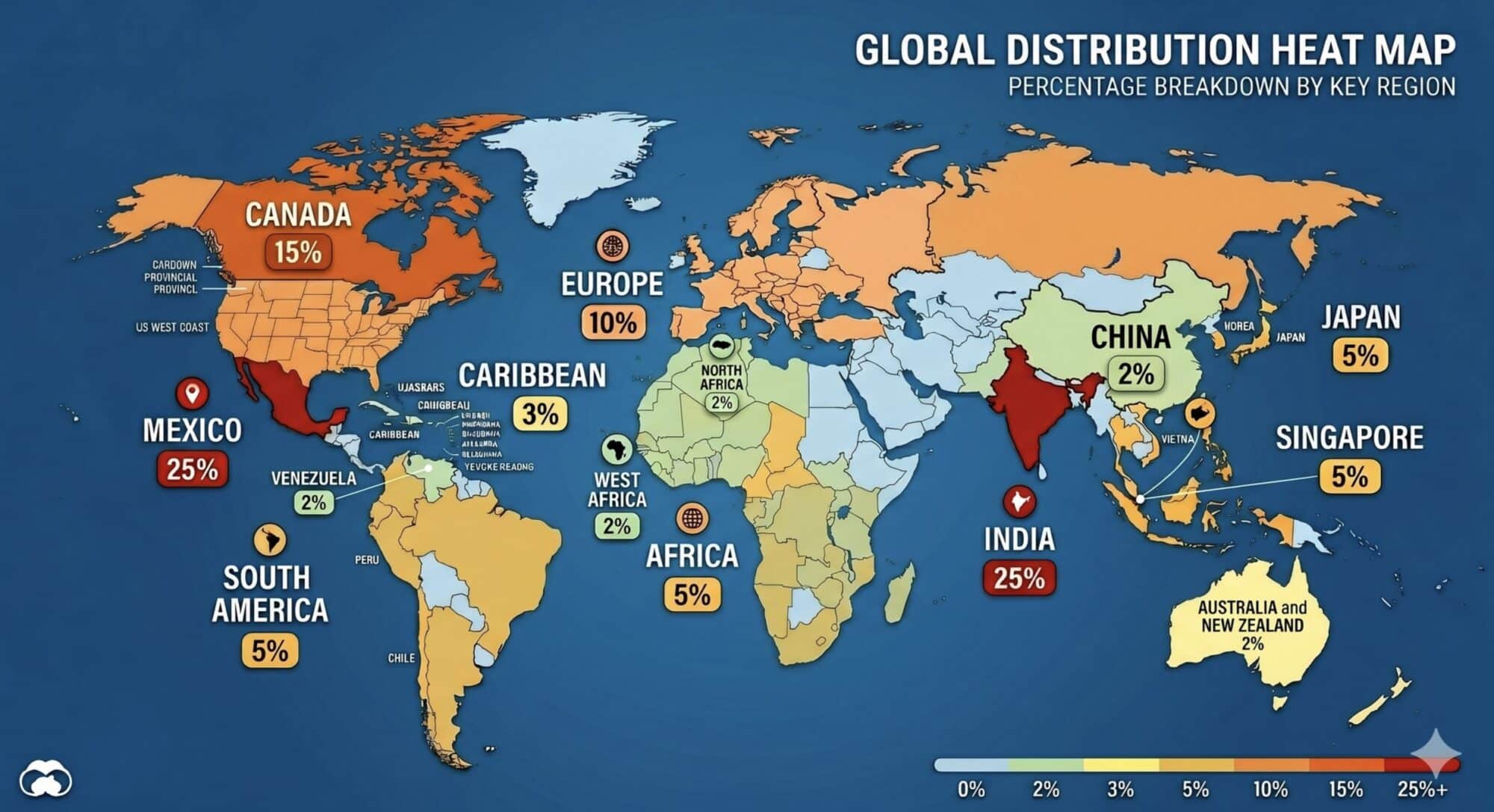 Global Distribution of non-US RRCA Coaches